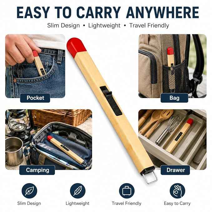 Match Stick Shaped Butane Lighter Pack Of 1