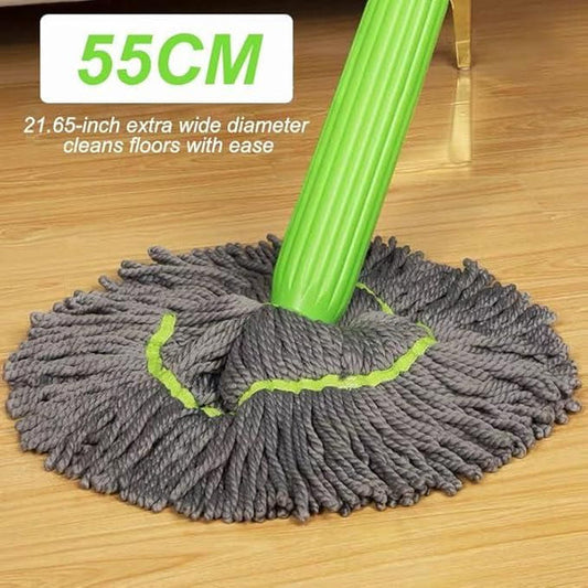 Self-twisting Water Rotating Mop | 360° Spin Mop with Microfiber Head & Stainless Steel Rod | Suitable for Home, Kitchen & Office