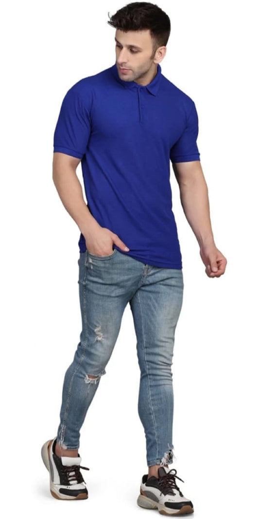 Men's Half Sleeves Polo Neck T-shirt