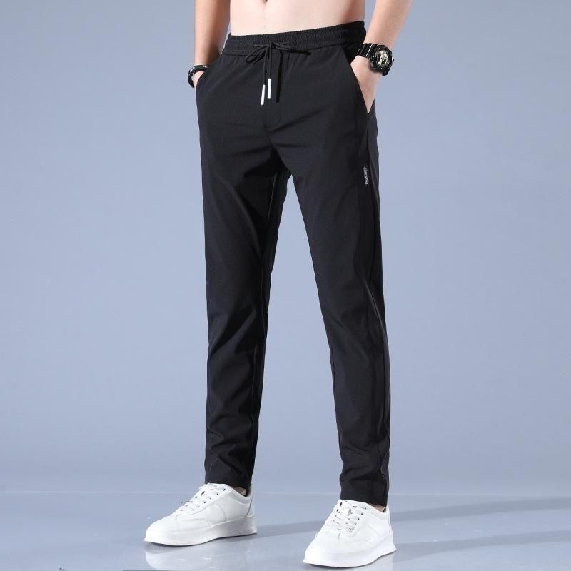 (Pack of 2) Men’s Lycra Stretchable Track Pants | Regular Fit with Drawstring & Zipper Pockets, Quick-Dry | Ideal for Everyday Casual Use, Sportswear | Pack of 2