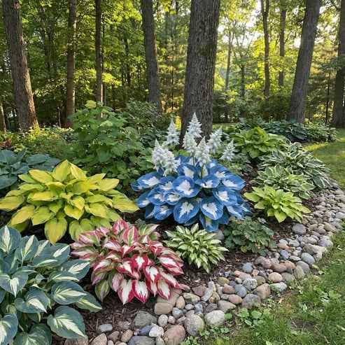 Premium Large Hosta Flower Seeds for Home Gardening | Shade-Loving Perennial Plant | Easy to Grow (Large Pack)