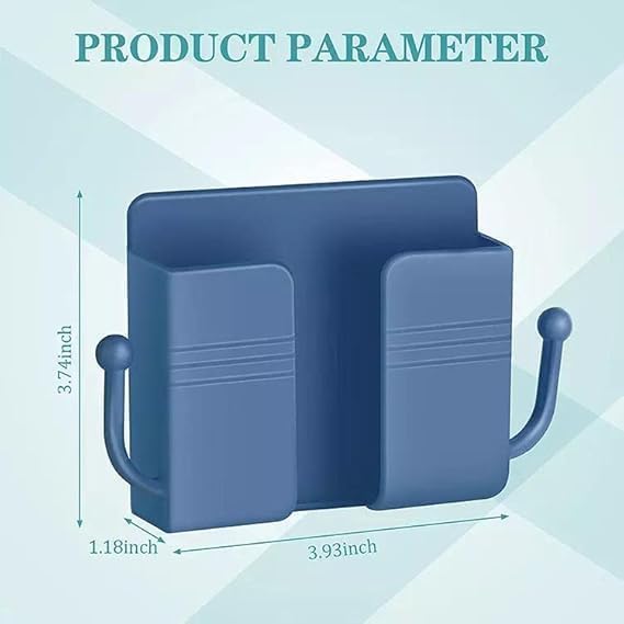 Pack of 2 Wall Mount Self-Adhesive Wall Storage Mobile Holder