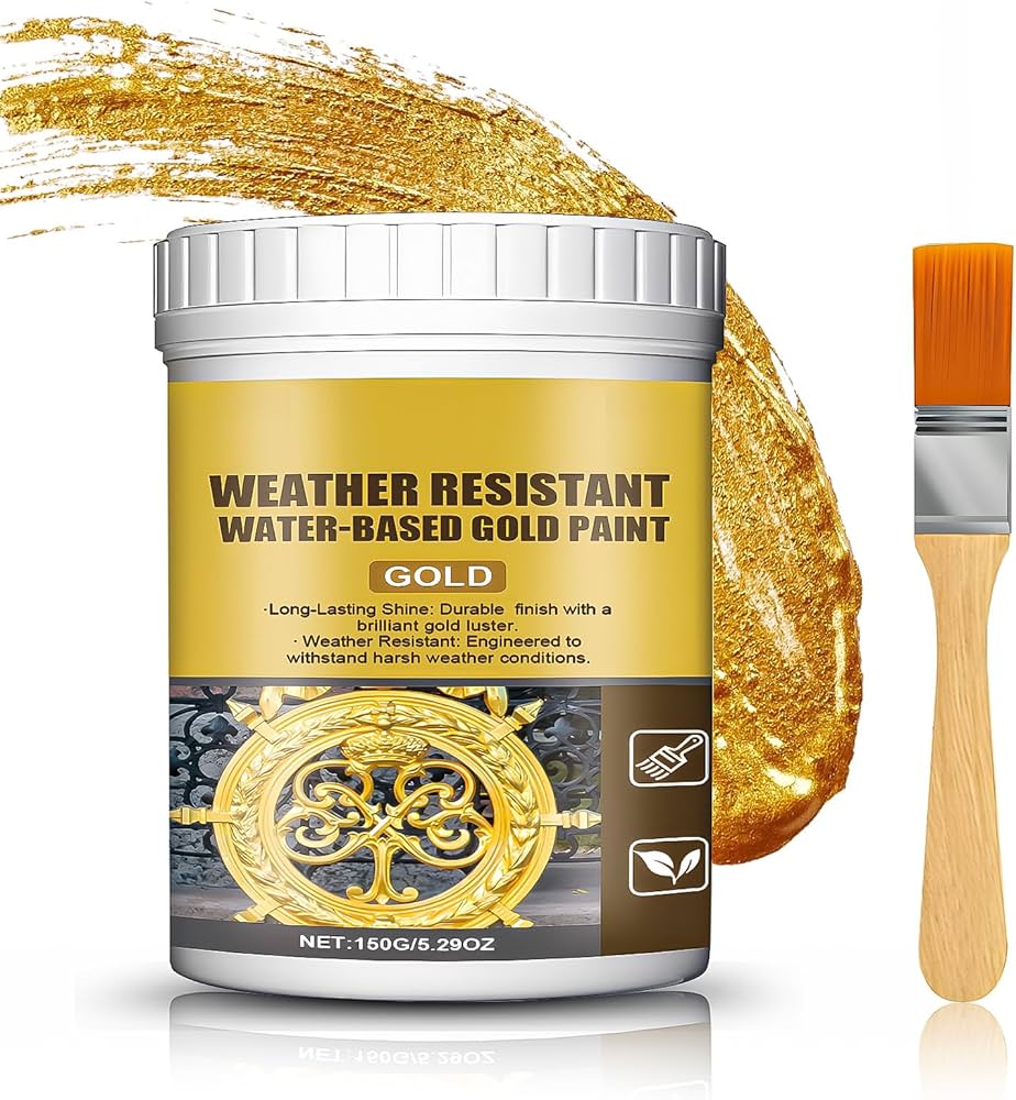 Water Resistant Water Based Gold Paint pack of 1