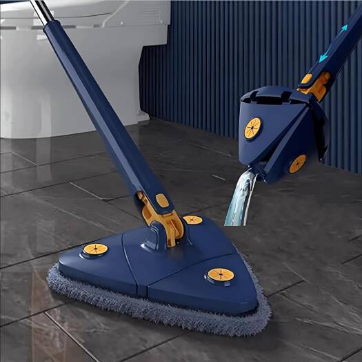 360 Rotatable Adjustable Cleaning Mop Extendable Triangle Mop with Long Handle