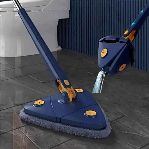 360 Rotatable Adjustable Cleaning Mop Extendable Triangle Mop with Long Handle