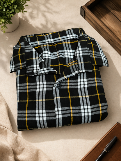 Muticoloured Cotton Checkered Shirts (Pack of 3)