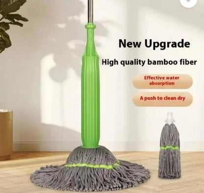 Self-twisting Water Rotating Mop | 360° Spin Mop with Microfiber Head & Stainless Steel Rod | Suitable for Home, Kitchen & Office