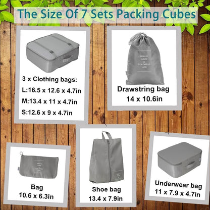 7 in 1 Travel Pouch Organiser Bags