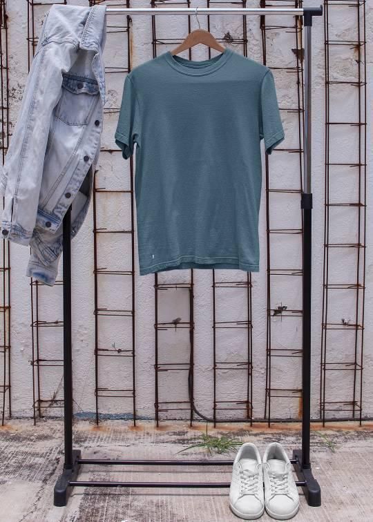 Teeshut Teal Blue Mens Solid Half Sleeves T-shirt