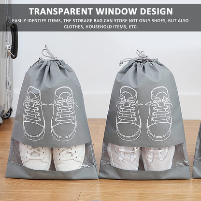 [Pack of 5/10 pcs] Shoe Bag | Transparent Window Portable Travel Dust-Proof Shoe Bags [Pack of 5/10 pcs]