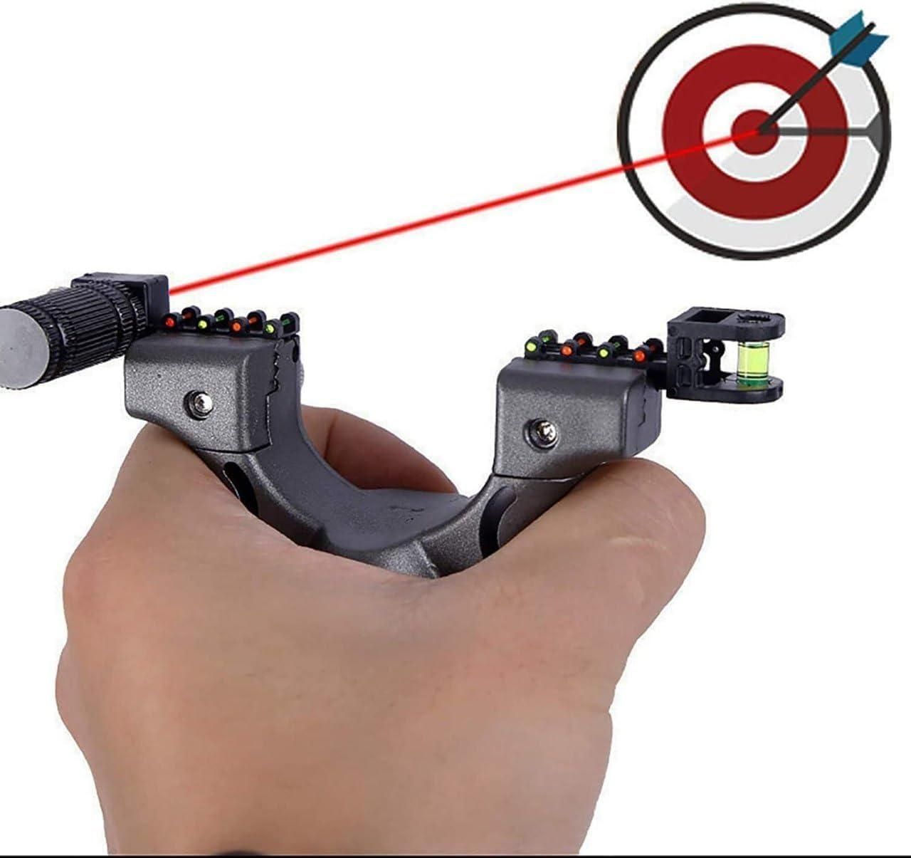 Outdoor Slingshot with Rubber Band for Professionals & Target Practice | Precision Laser Slingshot | Compact, Durable Design