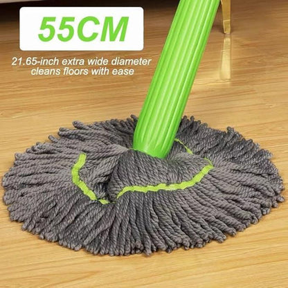 Self-twisting Water Rotating Mop | 360° Spin Mop with Microfiber Head & Stainless Steel Rod | Suitable for Home, Kitchen & Office