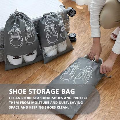 [Pack of 5/10 pcs] Shoe Bag | Transparent Window Portable Travel Dust-Proof Shoe Bags [Pack of 5/10 pcs]