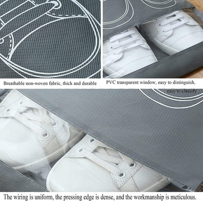 [Pack of 5/10 pcs] Shoe Bag | Transparent Window Portable Travel Dust-Proof Shoe Bags [Pack of 5/10 pcs]