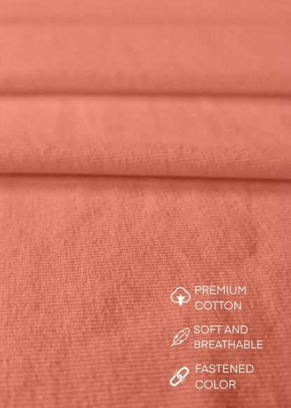 Teeshut Salmon Pink Mens Solid Half Sleeves T-shirt