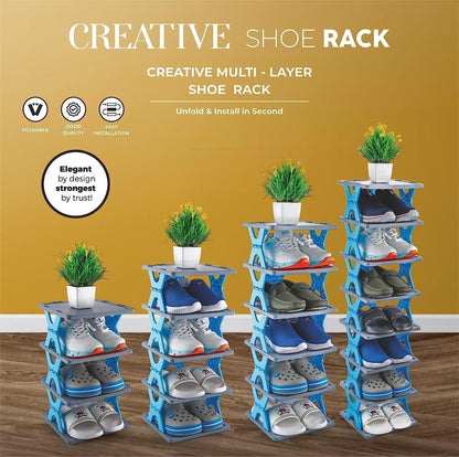 6-Layer Smart Foldable Shoes Tier Shoe Rack (6 Layer)