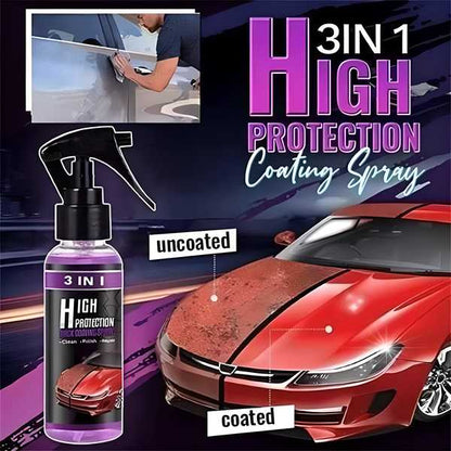 (Buy 1 Get 1 Free) High Protection Quick Coating Spray | Ceramic, Wax & Polish Spray | For Car & Bike