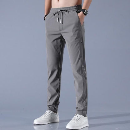 (Pack of 2) Men’s Lycra Stretchable Track Pants | Regular Fit with Drawstring & Zipper Pockets, Quick-Dry | Ideal for Everyday Casual Use, Sportswear | Pack of 2