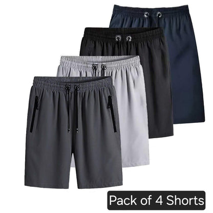 (Pack of 4) Unisex Stretchable Cotton Shorts | Soft Breathable Fabric, Ideal for Regular Summer Casual Wear | Unisex (Pack of 4)