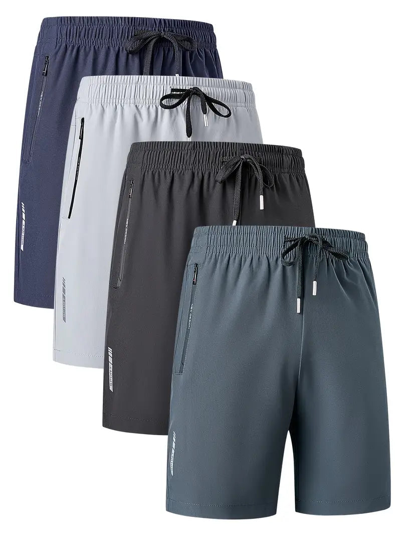 (Pack of 4) Men Stretchable Shorts | Ideal for Regular Summer Casual Wear, Soft Breathable Fabric |Men (Pack of 4)