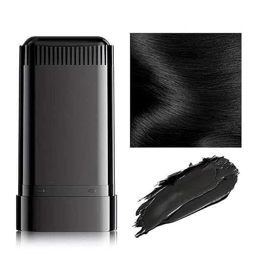 2-in-1 Hair Dye Touch-Up Comb – Quick White Hair Coverage, Waterproof & Sweat-Proof, Portable Hair Coloring Stick, Black