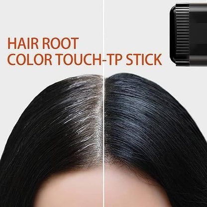 2-in-1 Hair Dye Touch-Up Comb – Quick White Hair Coverage, Waterproof & Sweat-Proof, Portable Hair Coloring Stick, Black