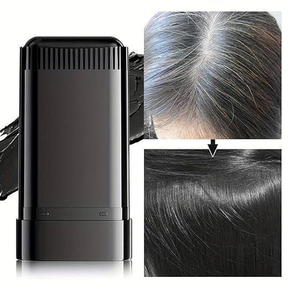 2-in-1 Hair Dye Touch-Up Comb – Quick White Hair Coverage, Waterproof & Sweat-Proof, Portable Hair Coloring Stick, Black