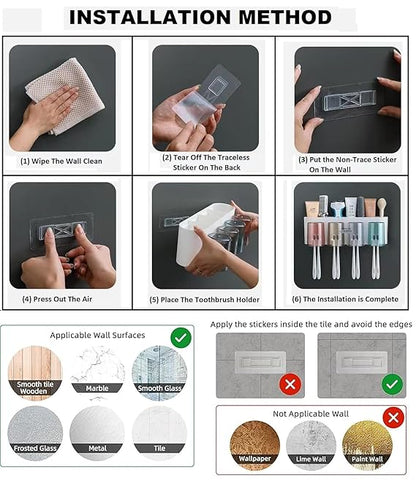 Toothbrush Holder Wall Mounted(4cup)