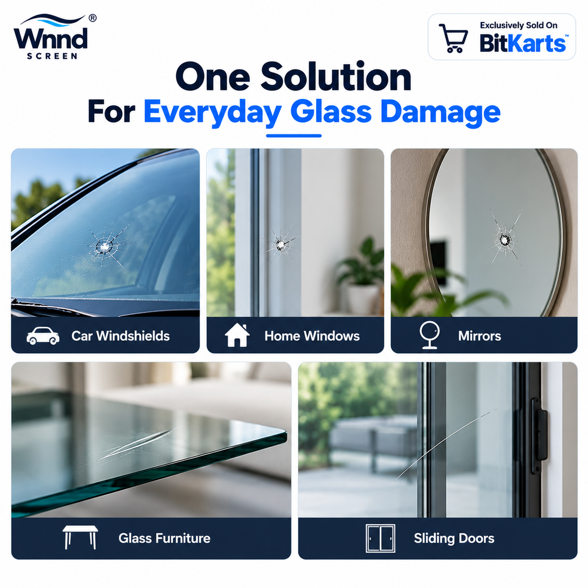 Glass Repair Kit, Pack of 2