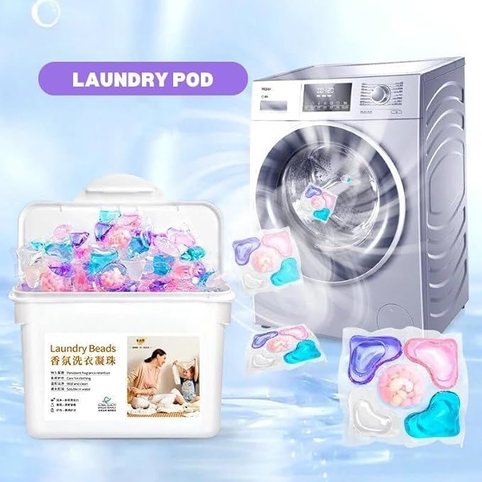 4 in 1 Laundry Detergent Pods | Deep Clean, Color Protection, Fabric Softener & Long-Lasting Fresh Scent (PACK OF 100)