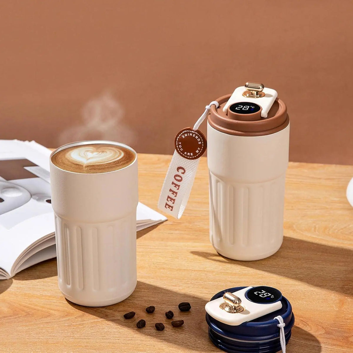 LED Temperature Display Coffee Cup