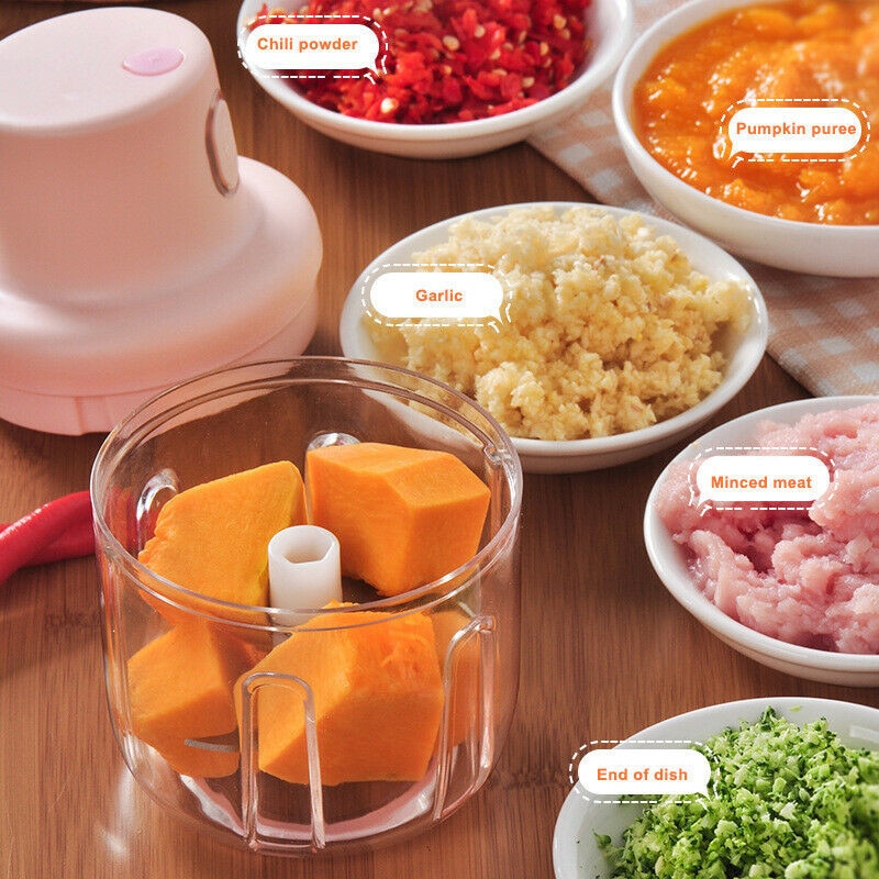 Portable Electric Food Chopper 250ml (Rechargeable)