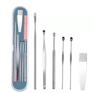 Ear Wax Cleaner, Ear Pick Earwax Removal Kit, Ear Cleaning Tool Set, Ear Curette Ear Wax Remover Tool with a Storage Box