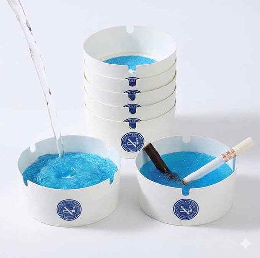 Portable Disposable Foam Ashtray with Absorbent Foam Gel pack of 1(5pcs)