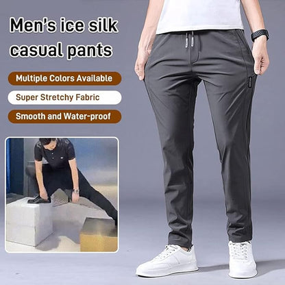 (Pack of 2) Men’s Lycra Stretchable Track Pants | Regular Fit with Drawstring & Zipper Pockets, Quick-Dry | Ideal for Everyday Casual Use, Sportswear | Pack of 2
