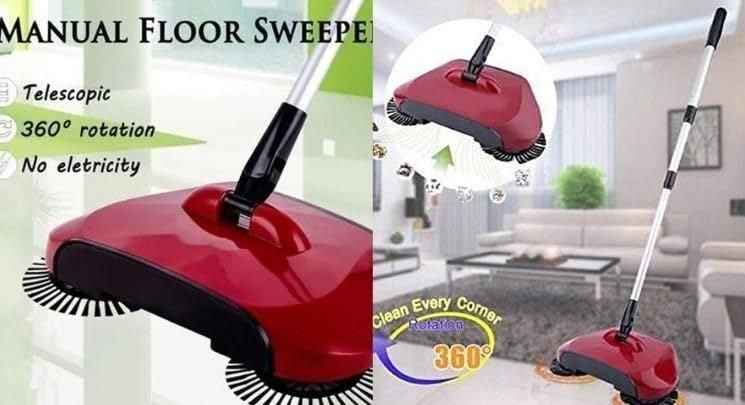 Magic Broom Floor Cleaner-Hand Push Rotating