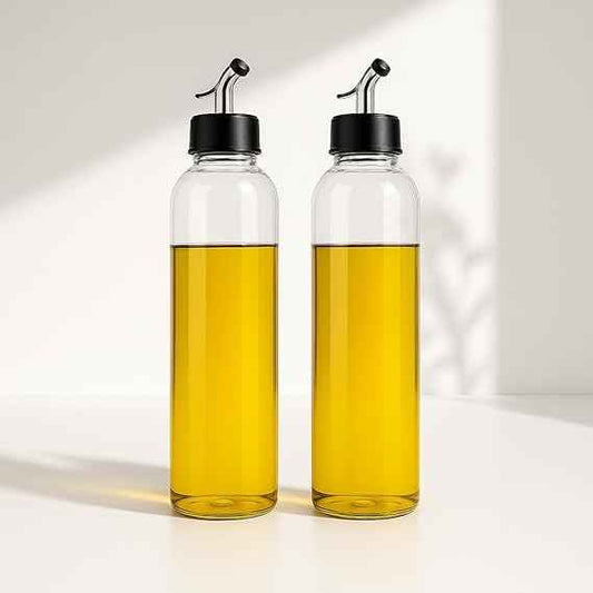 Spill-Proof Transparent Cooking Oil bottle 500ml each(pack of2)