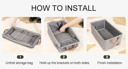Foldable Cloth Storage Basket(pack of 2)