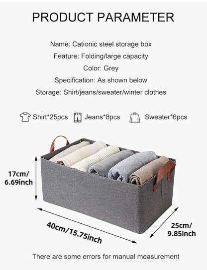Foldable Cloth Storage Basket(pack of 2)